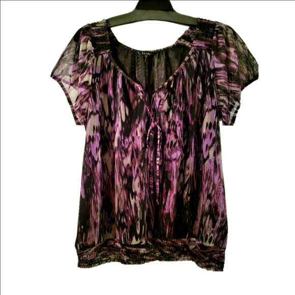 Purple Patterned Women's Top - Picture 1 of 3